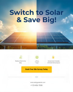 dynamic split scene solar ad design